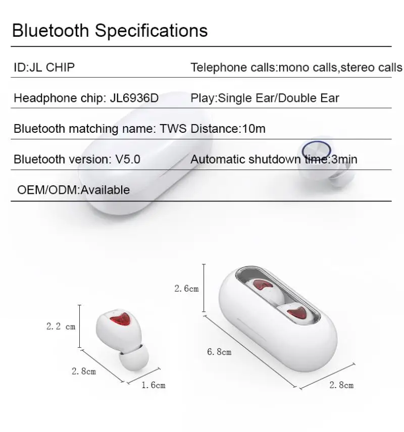 30 шт. Tw10 Bluetooth гарнитура наушники-вкладыши tws с Беспроводной наушники-вкладыши 5,0 бинауральные гарнитуры спортивные Беспроводной Bluetooth наушники с зарядный чехол