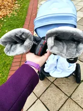 Stroller Gloves Pram-Accessory Baby Winter Waterproof Mitten Hand-Muff 2pcs Warm