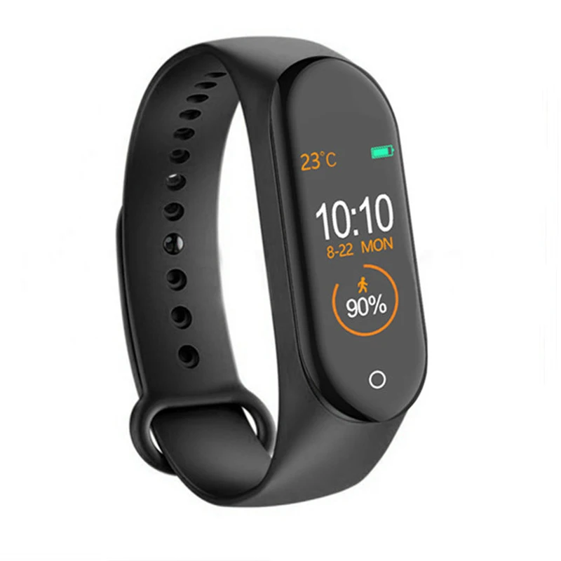 M4 Smartband пульсометр Монитор артериального давления фитнес-Браслет спортивный смарт-браслет отслеживание активности умный Браслет Смарт-браслет - Цвет: Черный