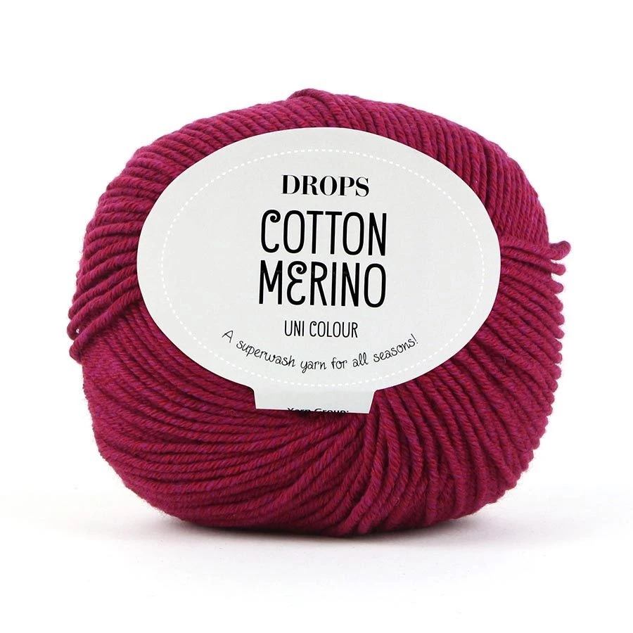 07 Bordeaux/бордо Пряжа DROPS «Cotton Merino» - Цвет: 07 Bordeaux/бордо