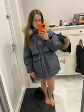 Winter Jacket Coat Parkas Fitaylor Zipper-Down Natural Women Outerwear Snow Warm Thick