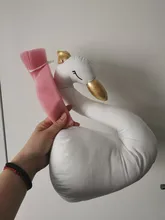 Cabeza de cisne 3D para decoración de habitación de niños, decoración colgante de pared para habitación de niños, guardería, casa de juego de instalación suave