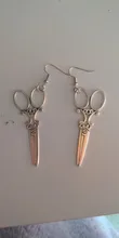 Pendientes modernos hechos a mano por nuevos diseñadores, tijeras con estilo punk, para mujer, 1 par