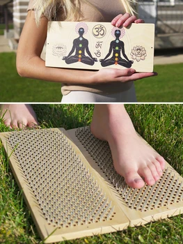 

Sadhu board buy with nails for yoga size 320*140 Level 1 F14 with pattern Russia Fort