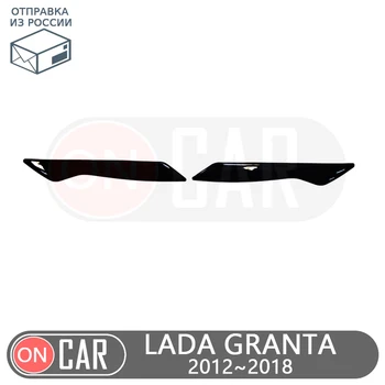 

Eyebrows headlights for Lada Granta 2012~2018 eyelashes eyelids car styling trim stickers cover brows trims decor