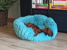 Cama de perro caliente de lana ronda perro perrera casa larga felpa invierno mascotas camas para perros medianos grandes perros gatos cojín del sofá suave esteras