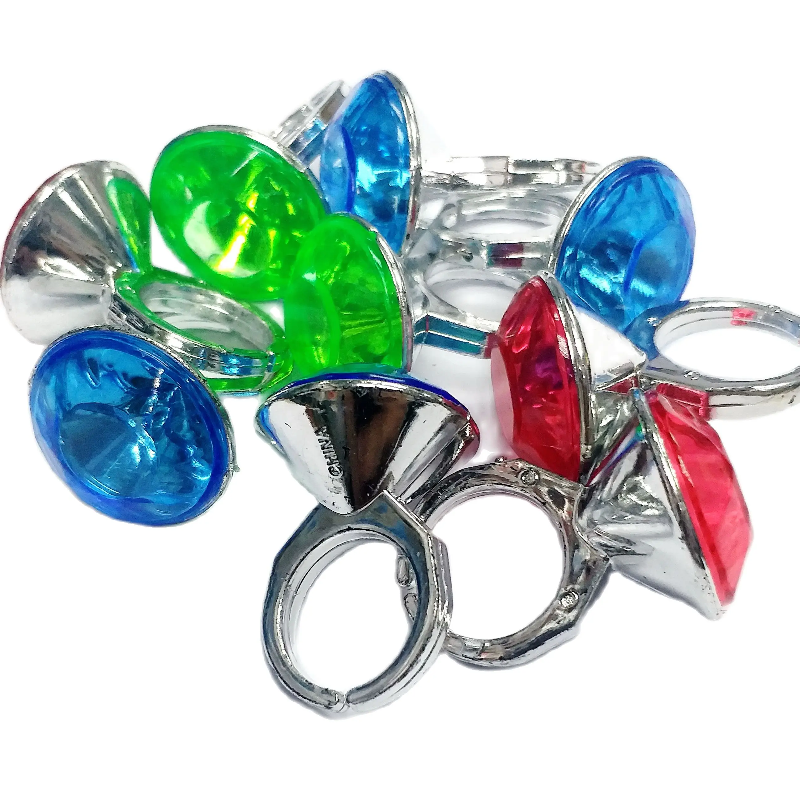 5X Plastic DIAMOND Princess Girl Ring 642 203 Toy Kid Party Favor Game Gift Novelty Birthday Wedding Prize Pinata Filler Carnivl | Дом и сад