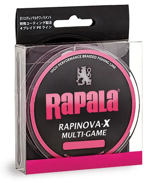 Леска плетеная RAPALA Rapinova-X MULTI GAME розовая 100м #0.3/7.2LB/0.08 мм | Спорт и развлечения