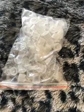 Tazas de tinta de plástico transparente para maquillaje permanente, accesorios de copa de Color para tatuajes, 100 Uds.