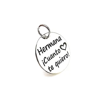 

Pendant 925 sterling silver m 21mm. SISTER HOW MUCH I LOVE YOU [AA7877]
