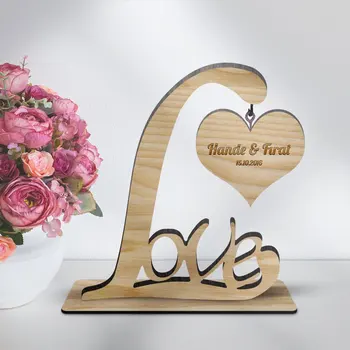 

Personalized Decorative Love Wooden Desktop Trinket-1