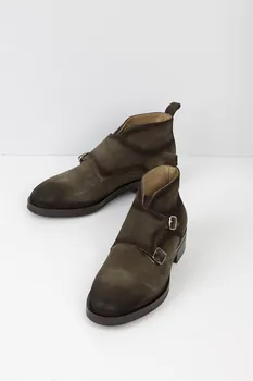 

ILVi-Genuine Leather Handmade Brycen Men's Boot Khaki Suede Men Shoes (Made in Turkey)