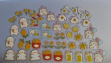 VanYi-adhesivo de papelería Kawaii, pegatinas coreanas de escritorio, dibujos animados, pegatina decorativa para uso diario, 45 Uds./PVC