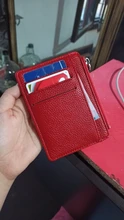 1PC pequeño de crédito cartera Multi-tarjeta de paquete de moda de la PU de la función de la cremallera Ultra-Delgado organizador caso estudiante mujeres monedero de la moneda