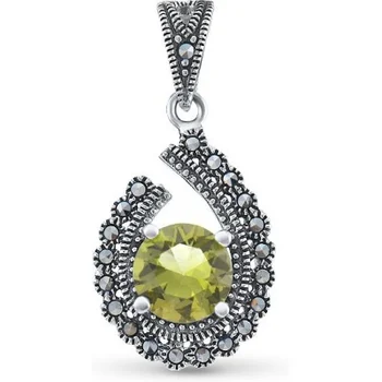 

Silver Wings pendant with marcasites and sultanites of silver