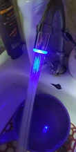 ZhangJi LED grifo de luz boquilla grifo RGB Color parpadeante temperatura grifo aireador ahorro de agua cocina accesorios de baño