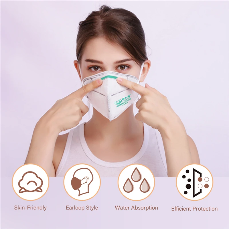 POWECOM KN95 Mask Activated Carbon KN95 Protective Face Masks 5 Layer Dustproof Mouth Mask Mascarillas 5