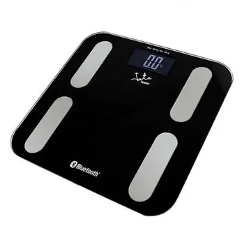 

BATHROOM SCALE JATA 593-BODY ANALYZER 8 FUNCTIONS-BT-CAPACITY 180KG - GRADUACION 100G - 7 MEMORIES-BASEMAN CRISTA