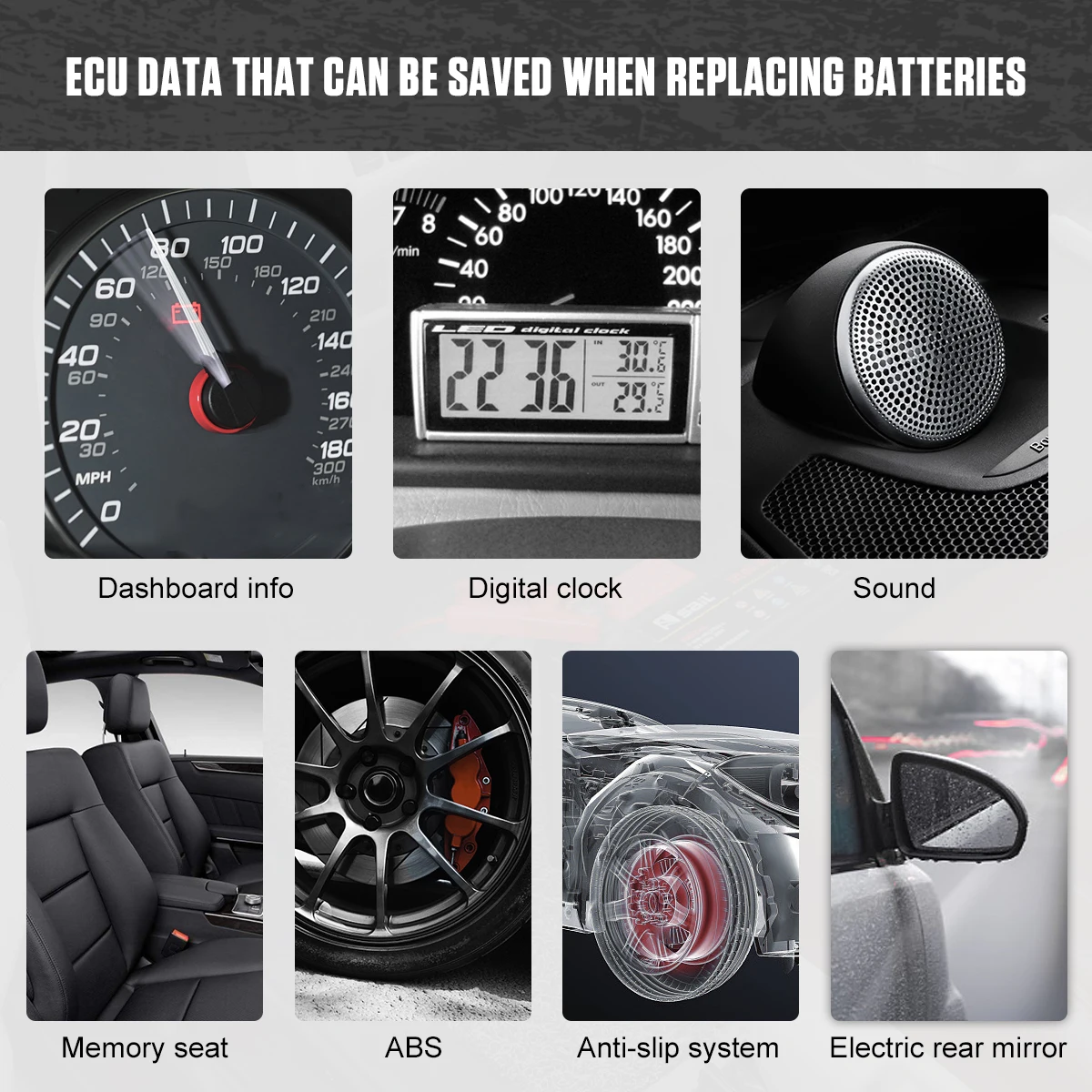 OBD2 Car Computer ECU Memory Saver Cigarette Lighter OBD Connect Emergency ECU Battery Saver Replace Car Battery Safe