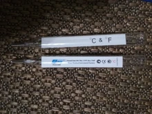 Termómetro de cristal de mercurio para el hogar, medidor de temperatura clínico con pantalla grande, monitores de salud