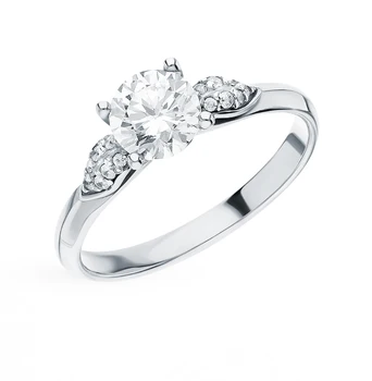

Silver ring with cubic zirconia sunlight sample 925