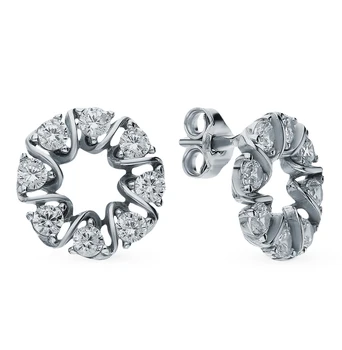 

Silver earrings with cubic zirconia sunlight sample 925