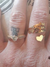 Letdiffery-anillos de acero inoxidable ajustables para mujer, joyería familiar con 3 nombres, regalos de cumpleaños únicos