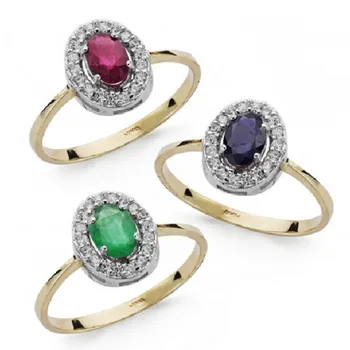 

RING BICOLOR STONE 6X4 MM (1 pc)