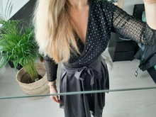 Woman Dress Stitching Mesh Spring Sequin Long-Sleeve Capucines Elegant Ladies Autumn