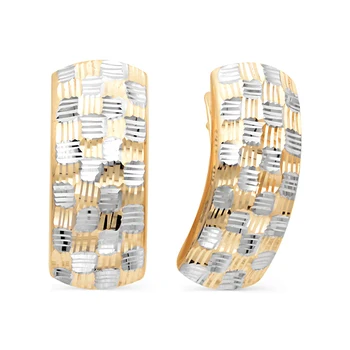 

10-03555 mink gold 585 sterling silver earrings