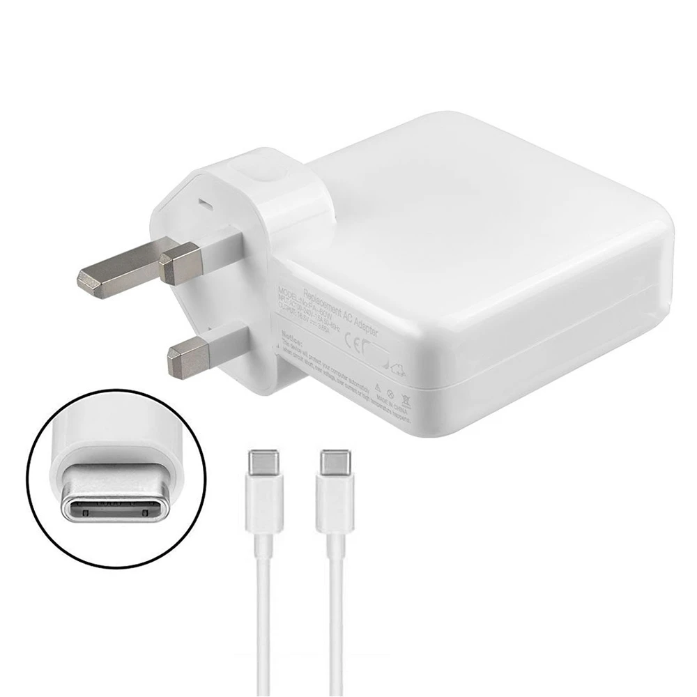 96W USB C Power UK Adapter Compatible with MacBook Pro 16, 15, 13 Inch