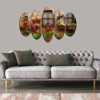 

Flower Scenic Window 5 Piece Mdf Table