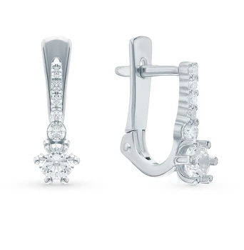 

Silver earrings with cubic zirconia sunlight sample 925