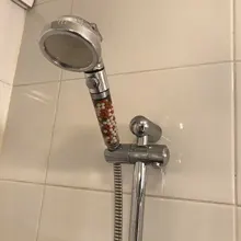 FOHEEL-Cabezal de ducha de mano ajustable, 3 modos, alta presión, ahorro de agua, un botón para detener el agua