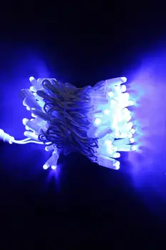 

Garland strand, 10 m, ac220v, cord white color, 100 diode blue with Flach effect, соединяемая, IP44