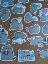 100 unids/pack Kawaii grueso gato diario impermeable decorativo papelería pegatinas artesanales Scrapbooking DIY álbum diario