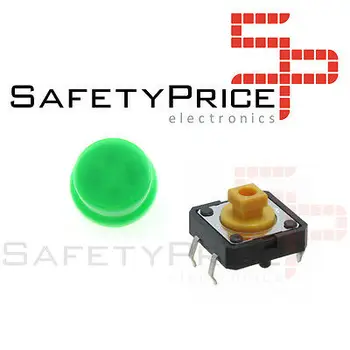 

5x push button B3F key Omron green Electronica Arduino prototype 12mm Spain