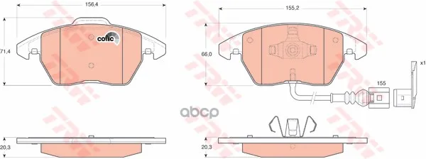 Колодки Тормозные Audi A3/Volkswagen G5/Passat 06/Touran 0306/Caddy 04 Пер. Trw/Lucas Gdb1550 TRW/Lucas арт. GDB1550