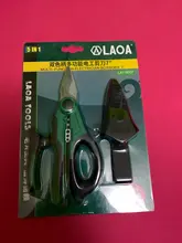 LAOA-Tijeras de electricista de 7 pulgadas, cortador de alambre, herramientas de prensado de Terminal de corte, 1,5-4mm cuadrados