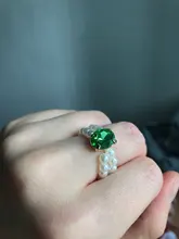 2021 anillo de perlas naturales de agua dulce hecho a mano con cuentas de corazón de diamantes de imitación estético accesorio anillo dedo medio anillo de mujer, joyería