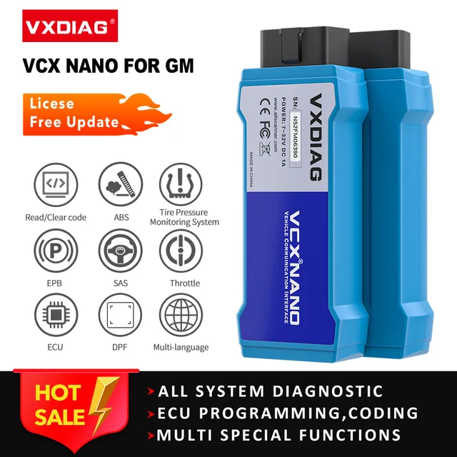 VXDIAG VCX NANO For GM/Opel OBD2 Code Scanner auto Diagnostic tools for GDS2 ECU programming Car diagnosis For Chevrolet/Buick 1