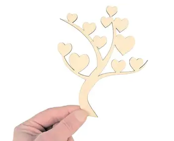 

Wooden Tree with Hearts (15cm) Shape Art Projects Craft Decoration Gift Decoupage Ornament 0123