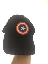 Gorra de béisbol con bordado de capitán Shield para niños y niñas, gorro de béisbol con bordado de capitán Shield, de algodón, ajustable, informal, salvaje, regalo
