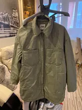 Shirt Jacket Outwear Oversized Coat Spring Warm-Button Thin PUWD Chic Fashion Woman Ladies