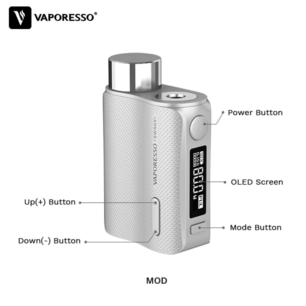 Vaporesso Vape SWAG 2 комплект с коробкой Mod NRG ПЭ бак распылитель GT 4 сетки Катушки основной аккумулятор пара электронная сигарета
