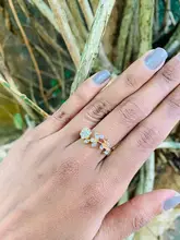 Anillo de cola ajustable para mujer y niña, accesorios de joyería con diamantes de imitación, hojas trenzadas, flores wishful, novedad, venta al por mayor