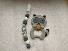 Joepada collar dentición bebé precioso Koala búho caballo del bebé mordedor Molar juguete para regalo mapache perlas de silicona de grado de alimentos