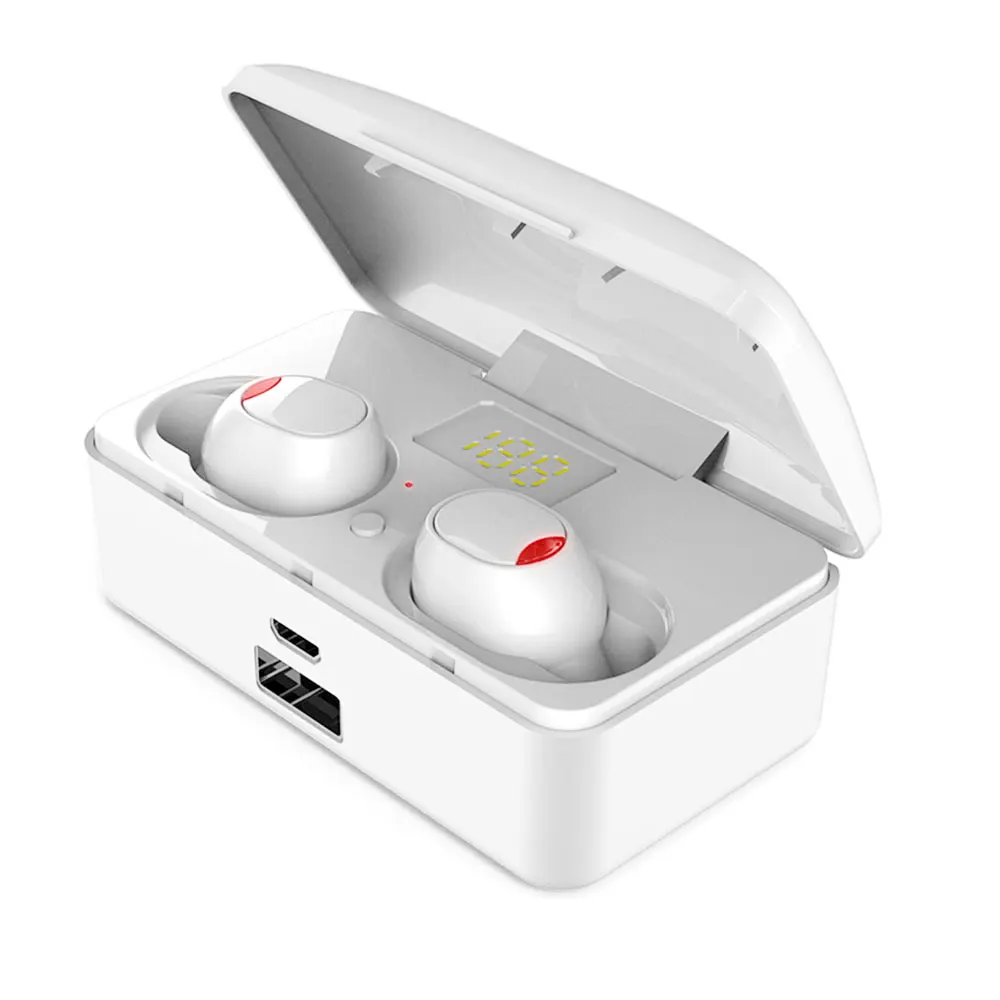 Белый G10 TWS 5,0 Bluetooth 9D стерео наушники беспроводные наушники IPX7 водонепроницаемые наушники 3500 мАч светодиодный внешний Смарт-аккумулятор держатель телефона - Цвет: Белый