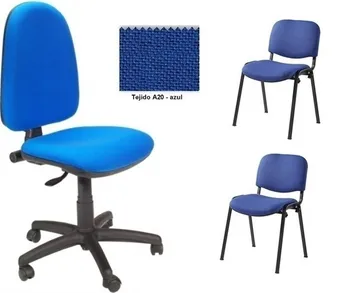

Pack PRE50 chair operational + 2 chairs fixed fabric A20 Blue
