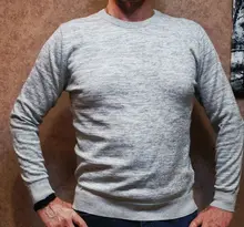 Suéter de lana y algodón para hombre, Jersey informal, Vintage, de colores combinados, cuello redondo de moda, Jacquard grueso y cálido